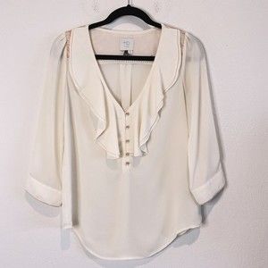 Anthropologie HD in Paris Glitter Pink Lined Flowy Blouse Size US 2